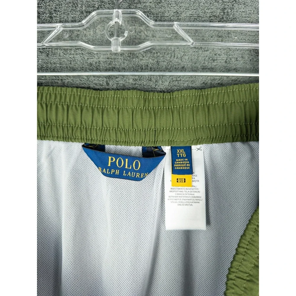 Polo Ralph Lauren Swim Trunks Shorts Mens XXL Olive Green Drawstring Preppy Beac